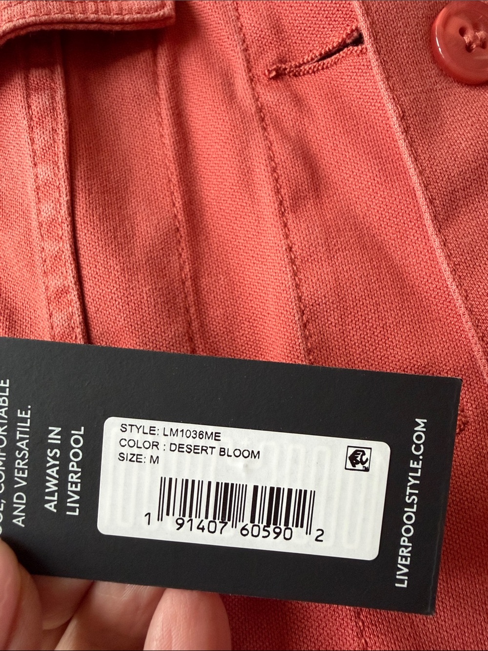 Liverpool Rust Red Denim Jacket - Picture 3 of 4